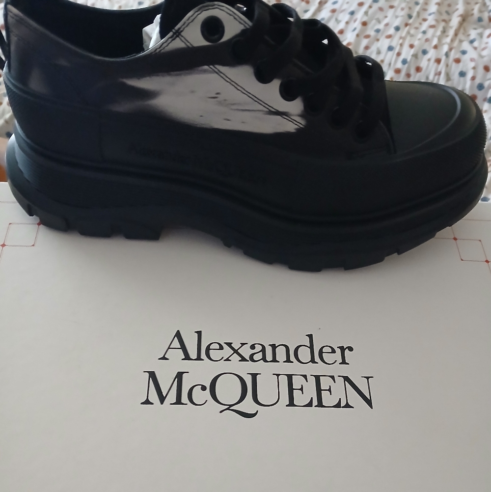 Alexander McQueen Glossy Black Sneakers